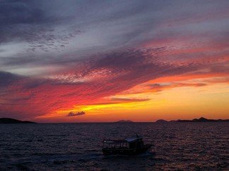 Sunset boat